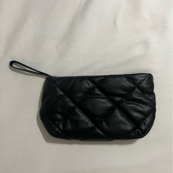 Banana Republic Black Quilted Clutch w/ Gold Hardware - Picture 2 of 7